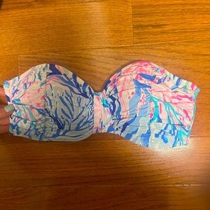 Lilly Pulitzer size 6 strapless bathing suit top